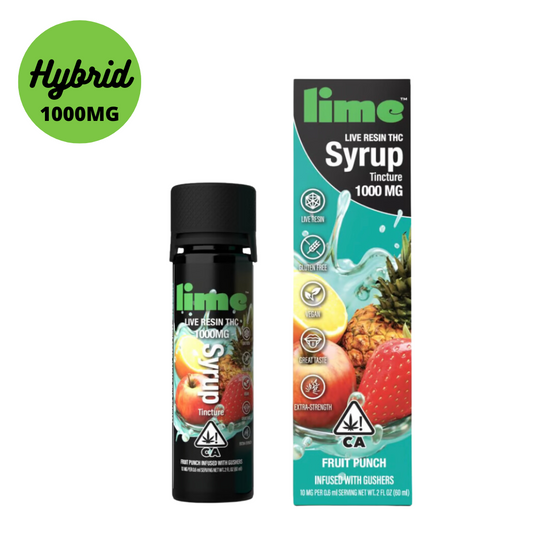 Lime Live Resin Fruit Punch 1000MG THC Syrup