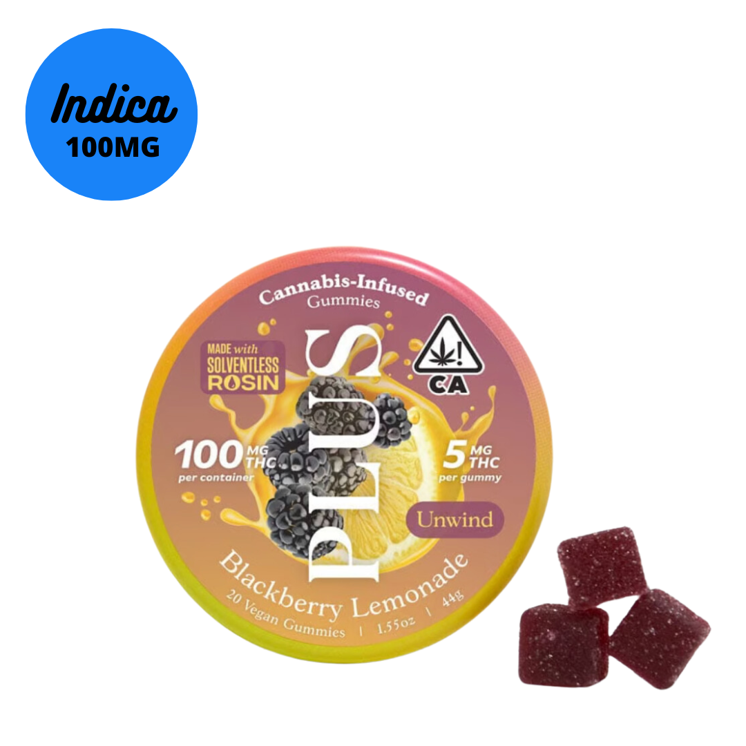 PLUS Solventless Rosin Blackberry Lemonade Gummies