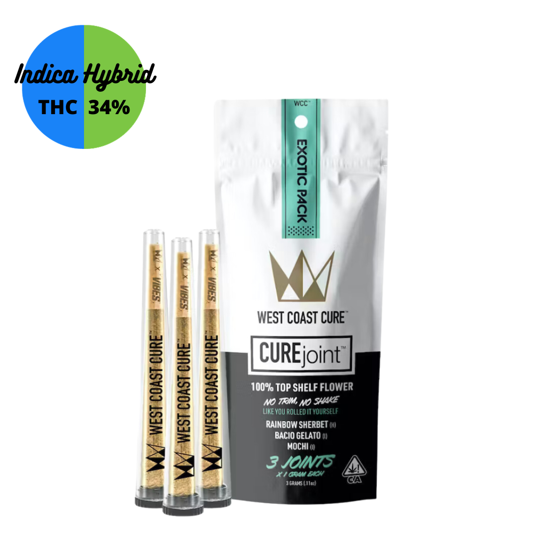 West Coast Cure The Exotic Pack CUREjoint 3-Pack Preroll